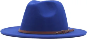 YOLAI Big Brim Panama Fedora Hat - Suede, Large, Men's & Women's Rancher Hat