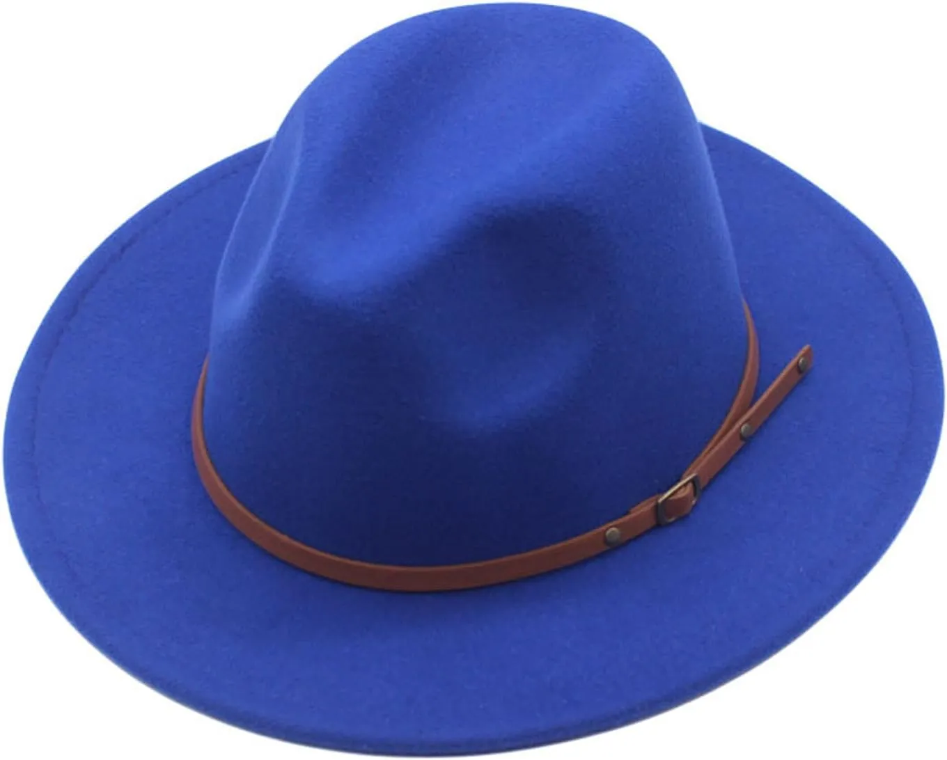 YOLAI Big Brim Panama Fedora Hat - Suede, Large, Men's & Women's Rancher Hat