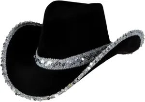 YOLAI Classic Cattleman Western Space Cowboy Rave Hat Cowboy Hat Western Cowboy Hat Cowgir𝐥 Costume Accessories
