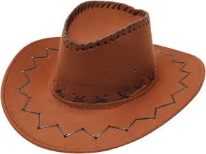 YOLAI Cowboy Cowgir𝐥 Hat for Women Men Western Rodeo Hats Retro Jazz Fedora Rolled Wide Brim Panama Hats
