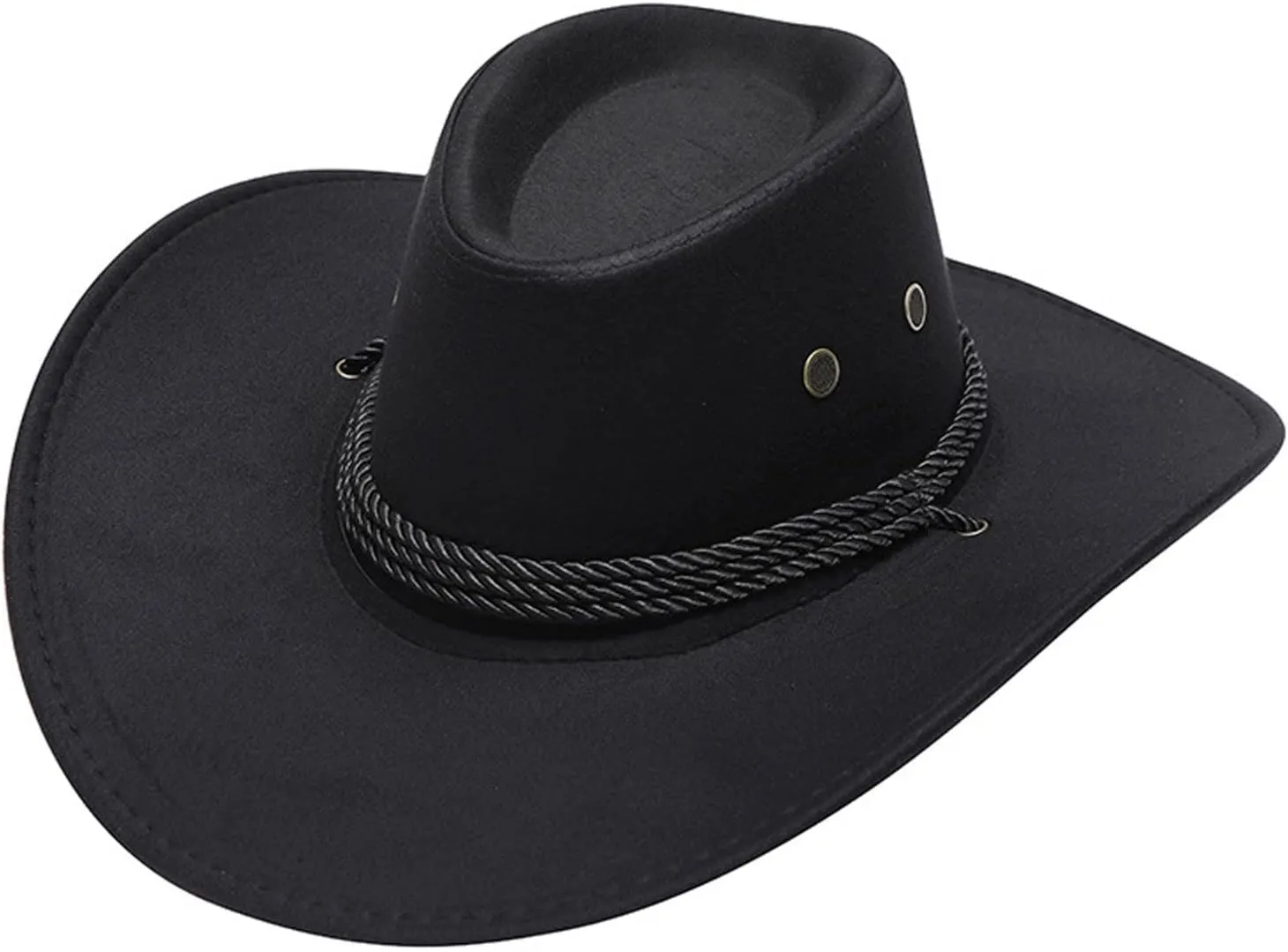 YOLAI Cowboy Hats for Women Men Retro Classic Suede Cowgir𝐥 Hats Wide Brim Western Cowgir𝐥 Cowboys Hats