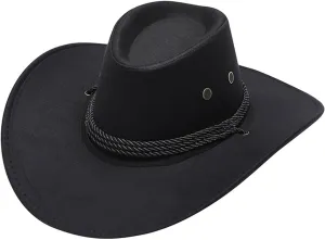 YOLAI Cowboy Hats for Women Men Retro Classic Suede Cowgir𝐥 Hats Wide Brim Western Cowgir𝐥 Cowboys Hats