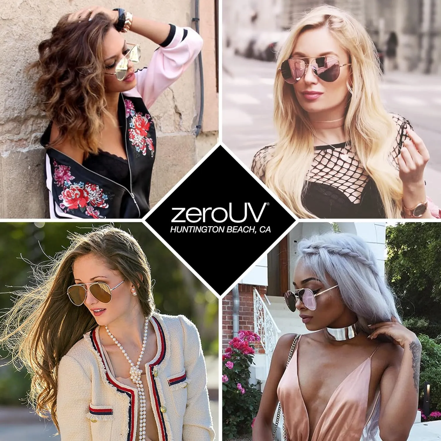 zeroUV Mirrored Oversized Aviator Sunglasses for Women with Flat Mirror Lens 58mm