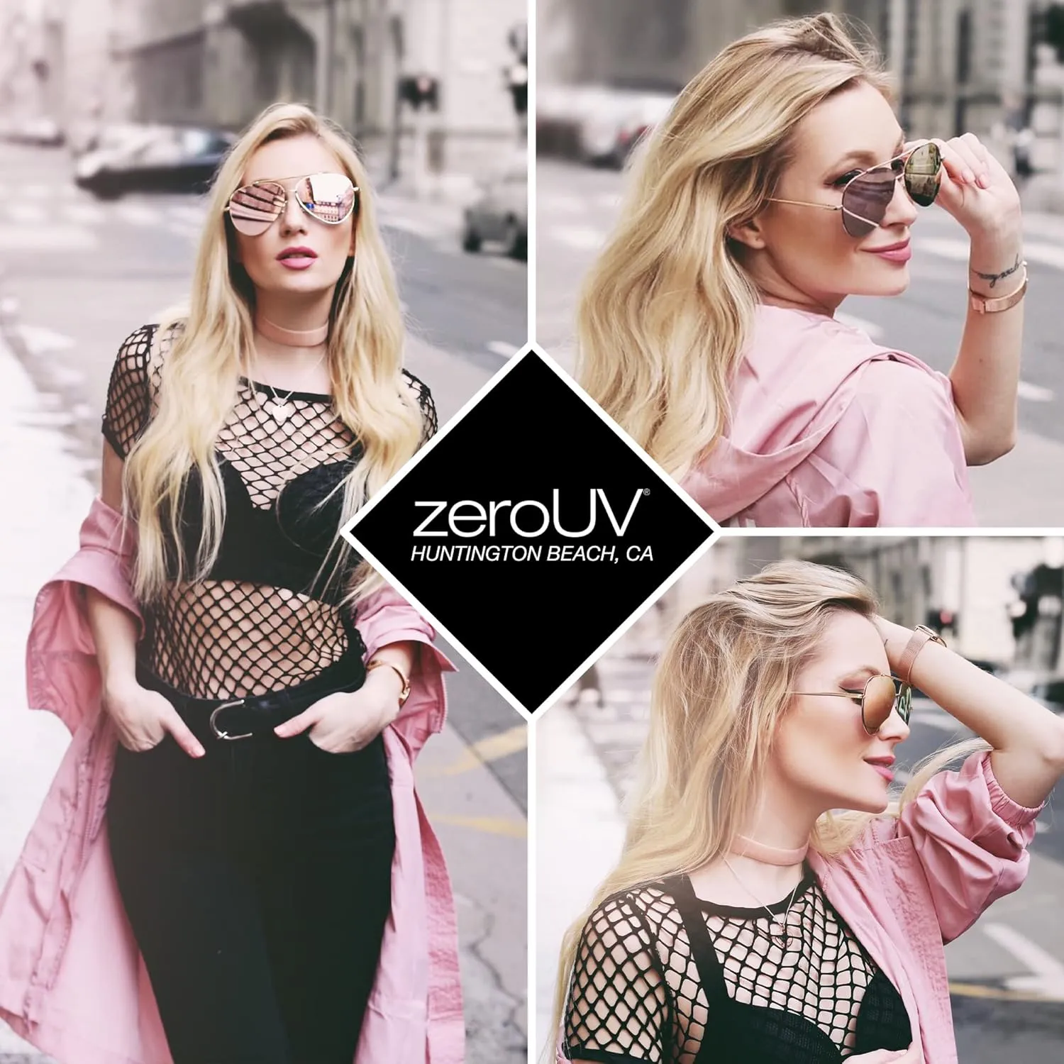 zeroUV Mirrored Oversized Aviator Sunglasses for Women with Flat Mirror Lens 58mm