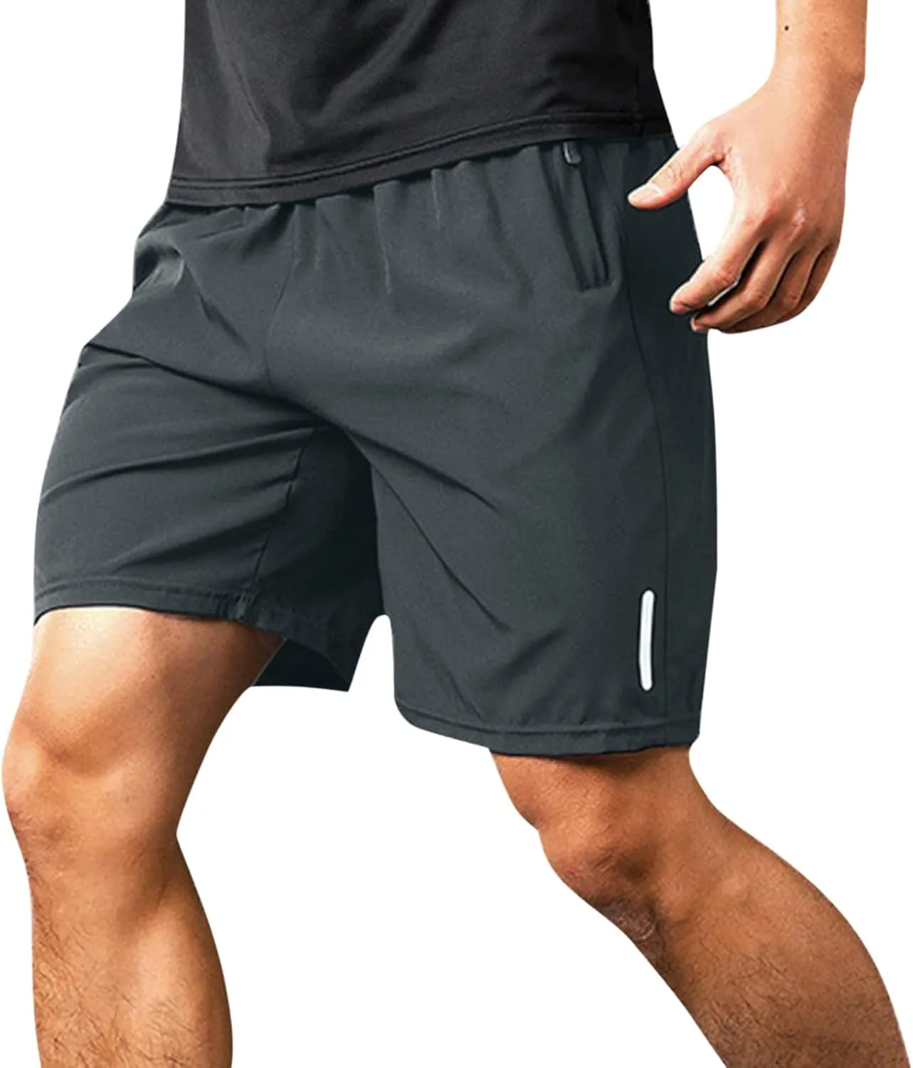 ZYXTIM Men's Casual Sports Reflective Shorts Athletic Gym Workout Running Basketball Training Shorts Quick Dry Activewear