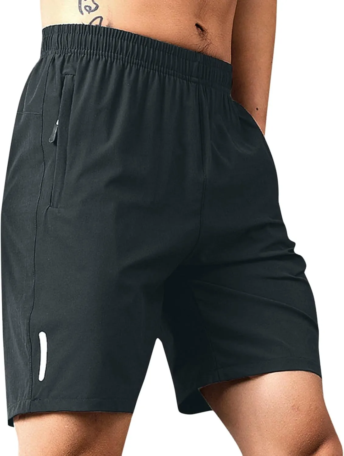 ZYXTIM Men's Casual Sports Reflective Shorts Athletic Gym Workout Running Basketball Training Shorts Quick Dry Activewear